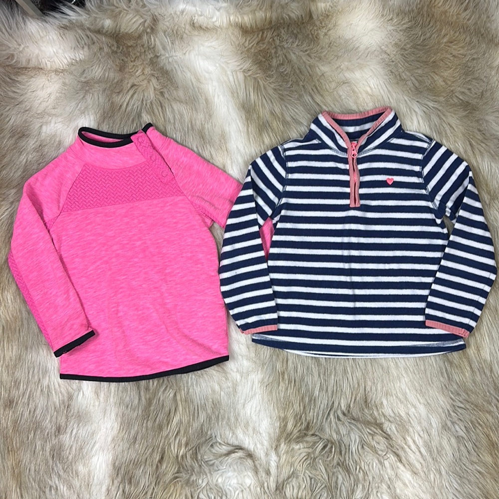 4T Girls Pullover Sweatshirt Bundle Cat & Jack OshKosh Fleece